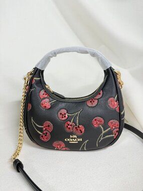 coach Carmen Mini Crossbody Bag With Cherry Print ccz22